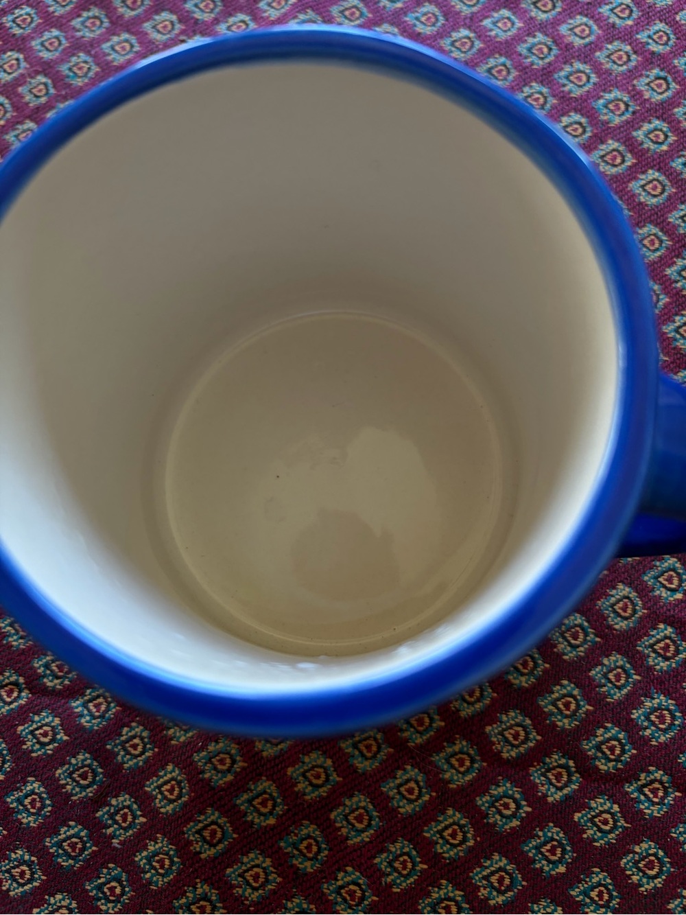 Anthropologie hand painted Blue Ceramic Monogram 'B’Mug - Picture 2 of 3